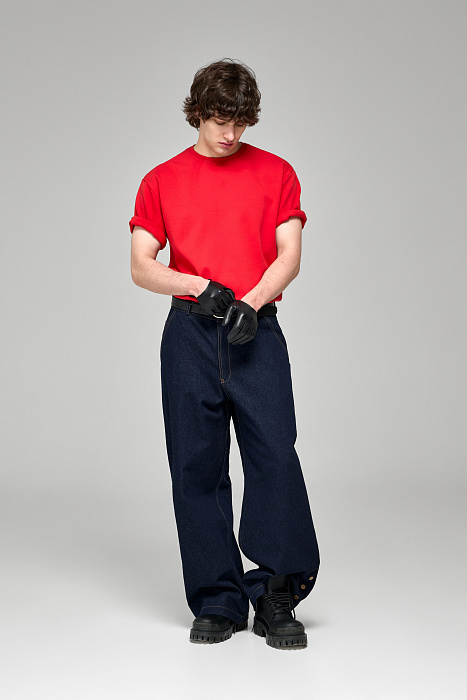 Джинсы Baggy с деталью